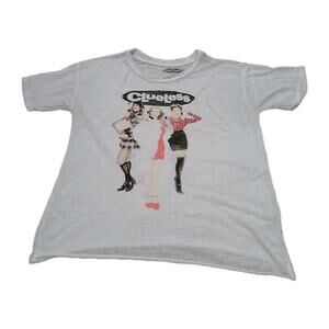 Clueless Movie Graphic Burnout T-Shirt Women's Size L 90s Style Cher Dionne‎